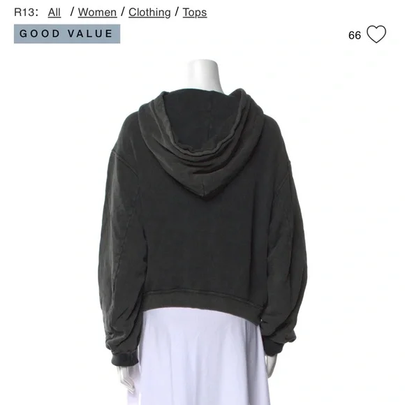 R13 Black Graphic Hoodie - Picture 3 of 8